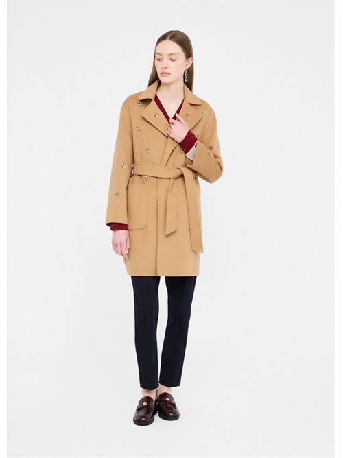 Cappotto in lana con ricami gioiello LIU JO | MF5111T4627/71320